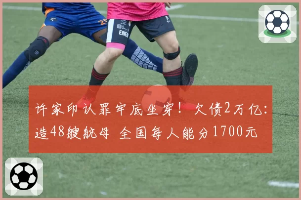 许家印认罪牢底坐穿！欠债2万亿：造48艘航母 全国每人能分1700元